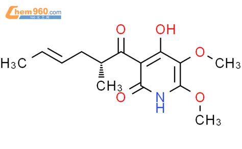 126637 69 2 21H 吡啶酮4 羟基 5 6 二甲氧基 3 4E 2 甲基 1 氧代 4 己烯 1 基 化学式结构式