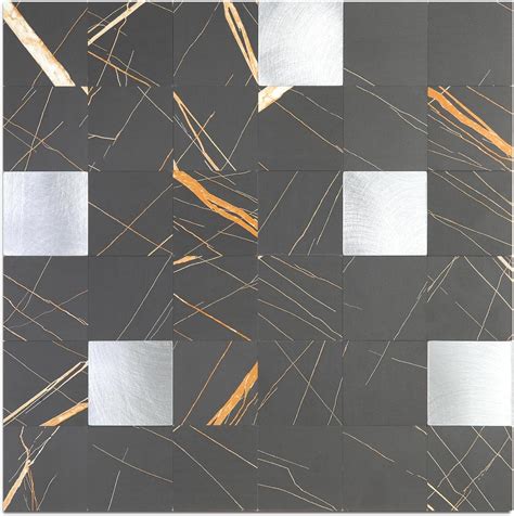 Yipscazo Peel And Stick Backsplash Tile Black Calacatta Gold Stick On