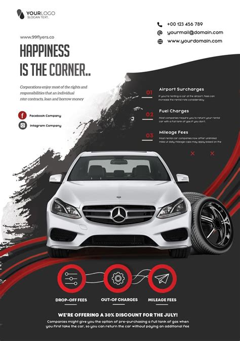 Rent A Car Psd Flyer Template 99flyers Car Advertising Design Free