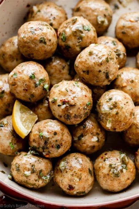 Easy Baked Chicken Meatballs Easy Sally S Baking Addiction