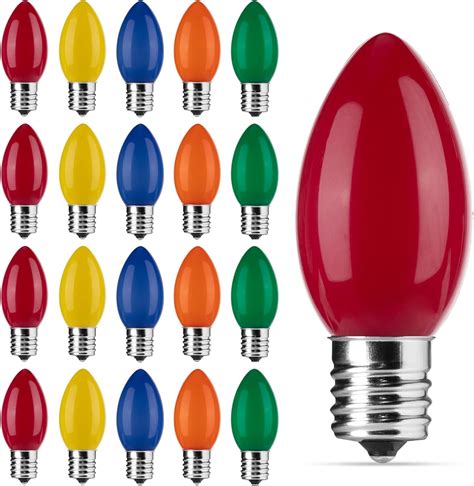 Minetom Pack Multicolor C Led Christmas Light Bulbs Colored