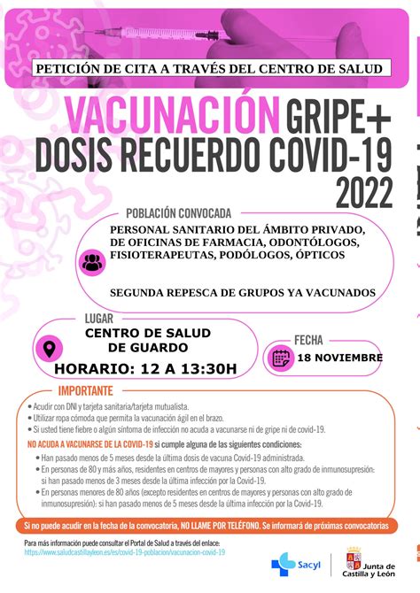 Vacunaci N Gripe Dosis Recuerdo Covid De Noviembre