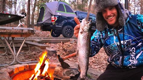 Trout Catch Cook Camp In The Blue Ridge Mountains Youtube