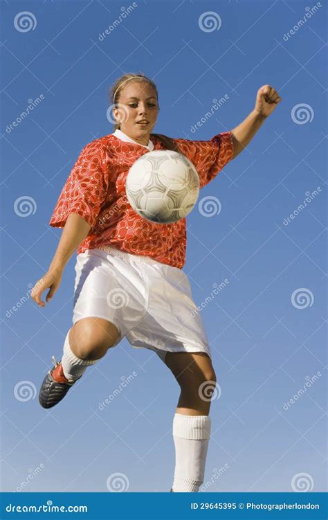 Soccer Player Kicking Football Stock Image Image Of Practicing Latin