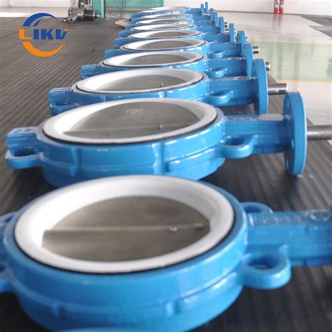 Dn Pn Handle Lever Casting Body Ductile Iron Ptfe Seat Wafer