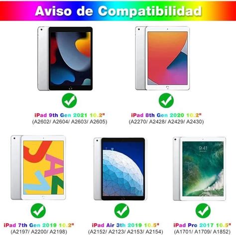 Clavier Coque Pour Ipad 10 2 9 8 7Ème Génération 2021 2020 2019 Es