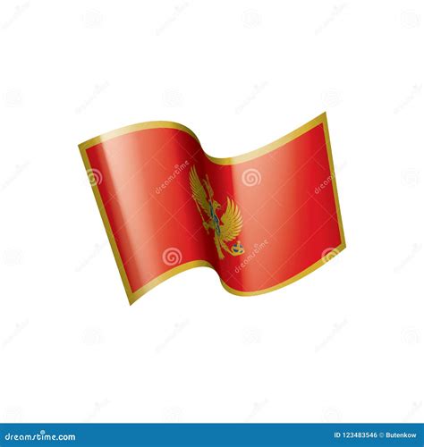 Montenegro Flag, Vector Illustration On A White Background Stock Vector - Illustration of cloth ...