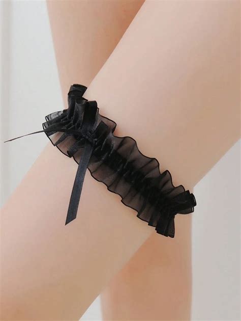 PC Sexy Lingerie Accessories Women Bow Leg Ring Sexy Lingerie Lace