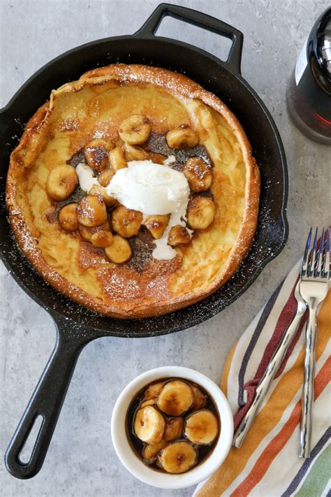 Bananas Foster Dutch Baby Man Meets Oven