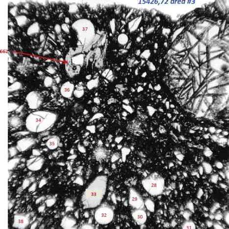 Scanned and labeled image of a thin section for lunar sample 15426,72 ...