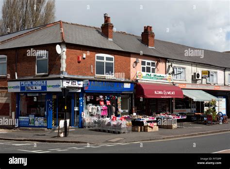 Shops in Alum Rock Road, Alum Rock, Birmingham, UK Stock Photo - Alamy