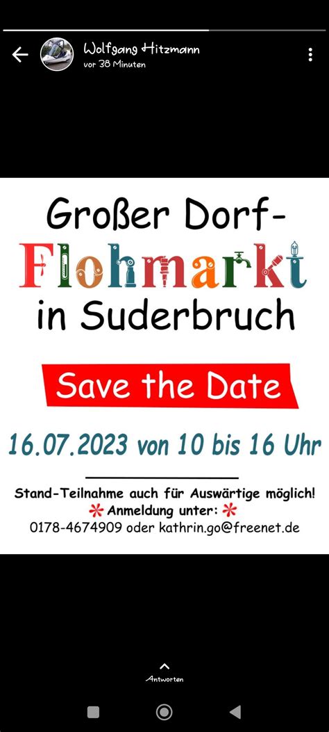 Grosser Dorfflohmarkt Suderbruch Save The Date Pizza Passione