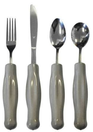 Weighted Eating Utensils with Large Handles Set of 4 : parkinsons ...