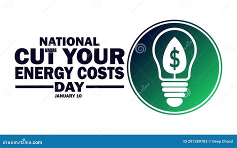 National Cut Your Energy Costs Day Stock Vector Illustration Of Lamp