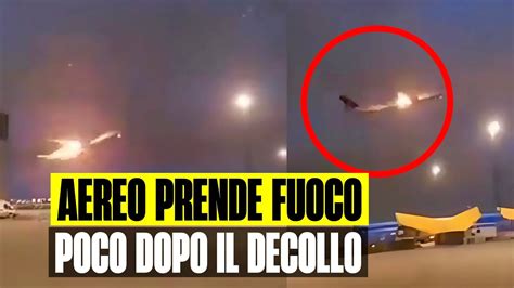 Terrore In Volo Aereo Pieno Di Passeggeri Prende Fuoco Poco Dopo Il