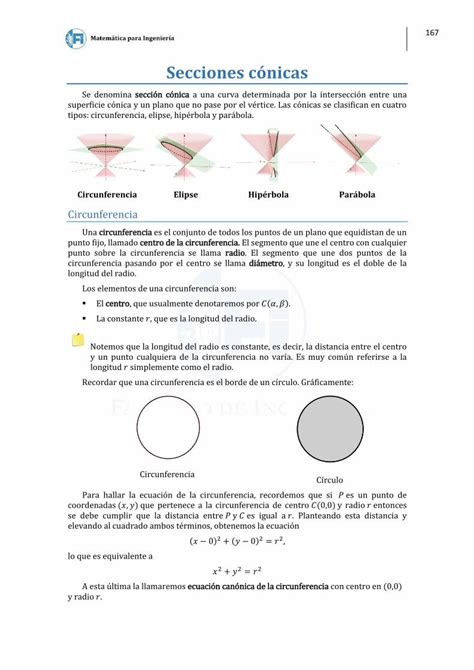 PDF Secciones cónicas MilAulas Halla la ecuación de la