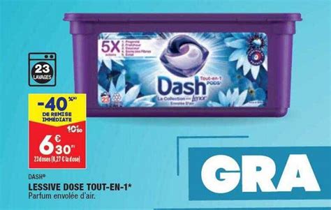 Promo Lessive Dose Tout En 1 Dash Chez ALDI