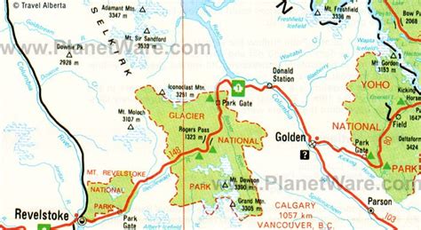 Glacier National Park Canada Map