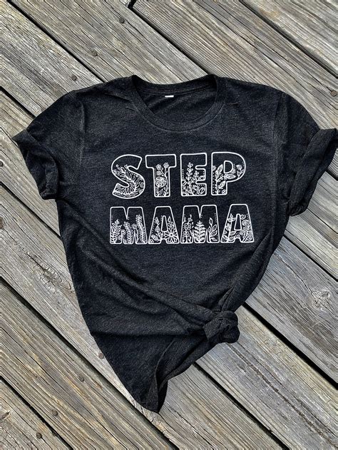 Step Mom Shirt Floral Bonus Mom Step Mother Design Second Mom Etsy