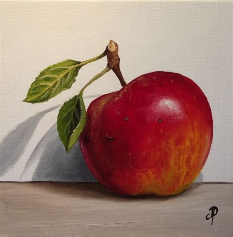 Jane Palmer Fine Art Red Falstaff Apple Apple Painting Fruit