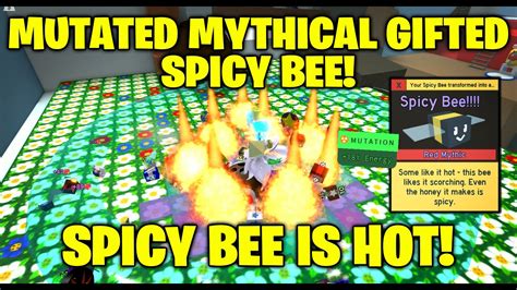 Mutated Mythical Ted Spicy Bee Its Hot Bee Swarm Simulator Youtube