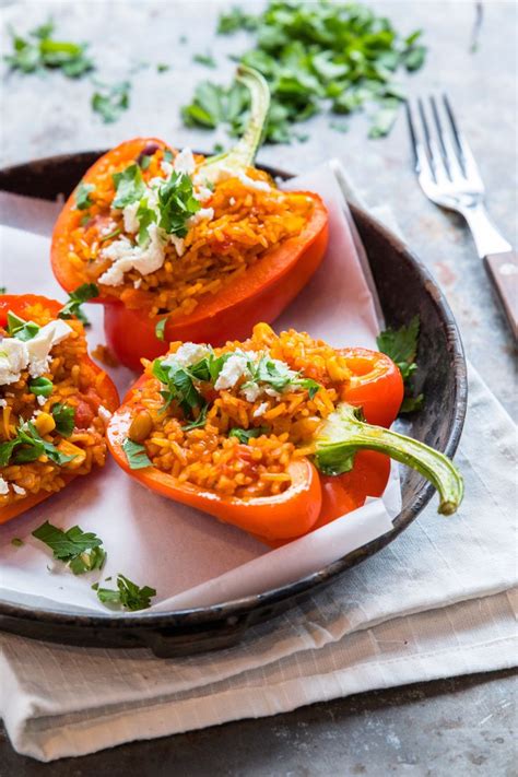 Een Makkelijke Maaltijd Met Gevulde Paprika En Rijst Lekker Met Mais