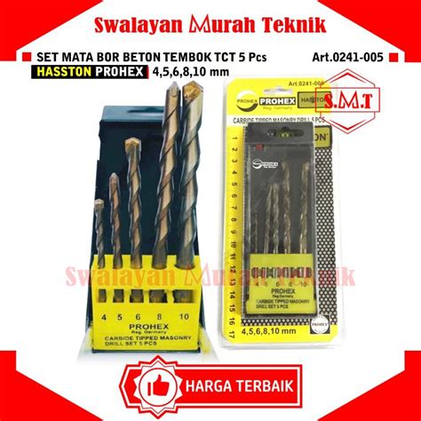 Jual Mata Bor Beton Tembok Set Hasston Prohex 0241 005 Tct 5pcs