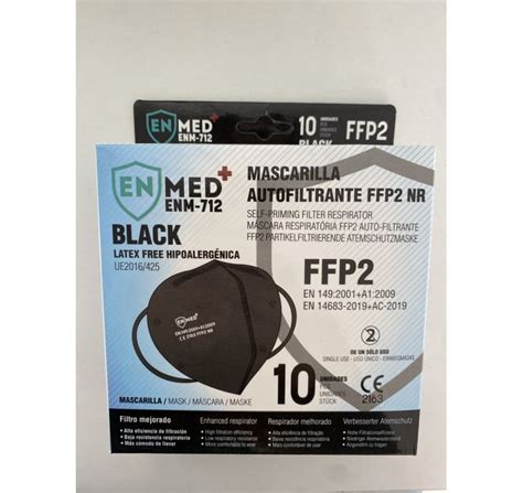 Mascarillas Autofiltrantes Part Culas Ffp Negras Sin V Lvula Pack