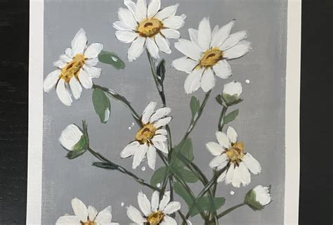 Learn To Paint Easy Daisies Acrylic Flower Painting For Beginners