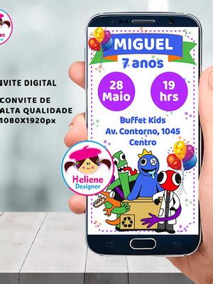 Convite Para Whatsapp Interativo Rainbow Friends Blue Compre Produtos