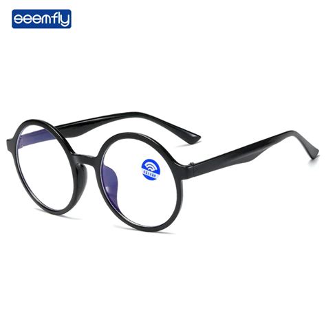 Seemfly Montura de gafas redondas para hombre y mujer lentes ópticas