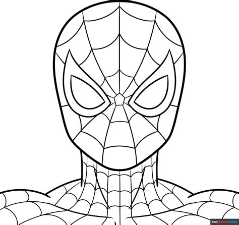 Easy Spider Man Coloring Page Easy Drawing Guides