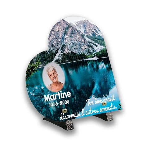 Plaque Fun Raire Personnalis E Plaque Mortuaire Lac Alpin Funelior