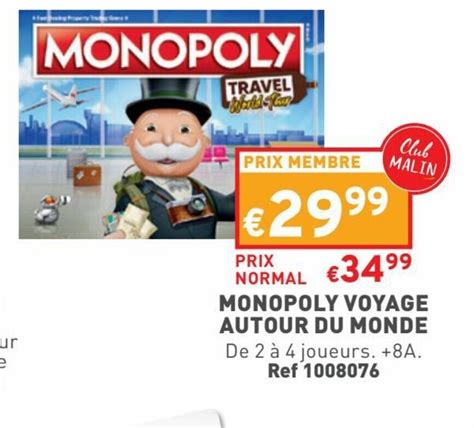 Monopoly Voyage Autour Du Monde 1008076 Promotie Bij Trafic