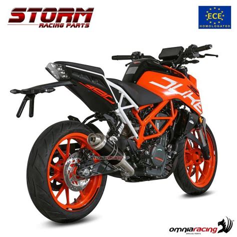 Homologated Storm Gp Black Steel Exhaust For Ktm Duke