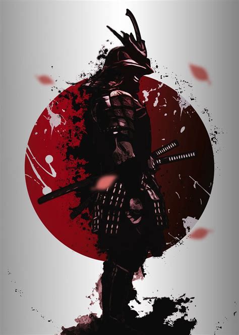 Samurai Warrior Poster Print By Ridwanart Displate Japanese Art