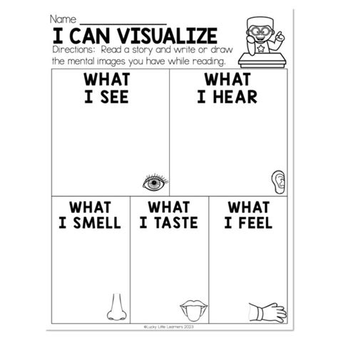 Reading Graphic Organizer Visualize Lucky Little Learners