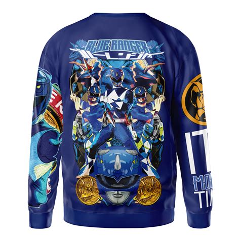 Blue Ranger Mighty Morphin Power Rangers Streetwear Sweatshirt Anime Ape