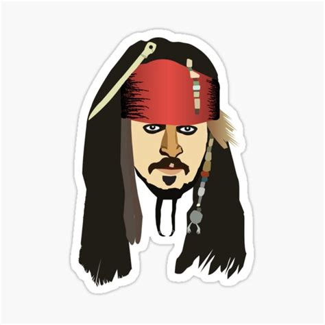 Captain Jack Sparrow Sticker For Sale By Sus94ovan Redbubble