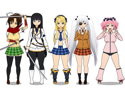 Senran kagura Hanzo Academy girls by TheLastGallant on DeviantArt