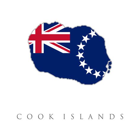 Cook Islands Map Flag Vector Vector Illustration With Cook Islands