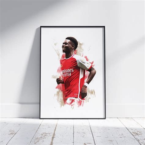 Bukayo Saka Poster Arsenal Poster Football Posters Soccer Etsy