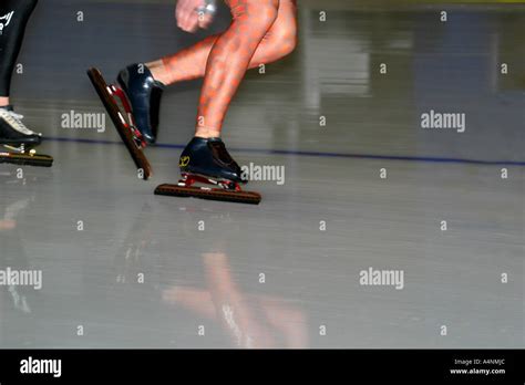 Long track speed skating Stock Photo - Alamy