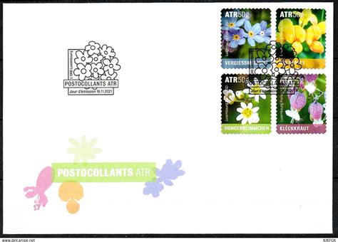 Fdc Luxembourg Luxemburg Postcollants Atr Fleurs Fdc Estb