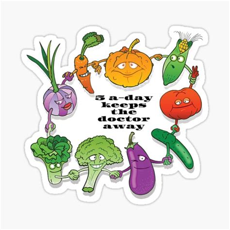 5 A Day Keeps The Doctor Away Sticker By Xhagan Redbubble