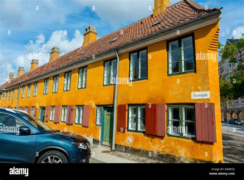 Copenhagen Denmark Traditional Danish Town Houses Architecture Yellow Facades Historic