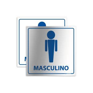 Kit Placas Banheiro Masculino e Feminino em Alumínio Afixgraf