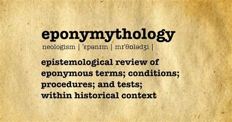 Eponymythology • LITFL • Medical Eponym Library