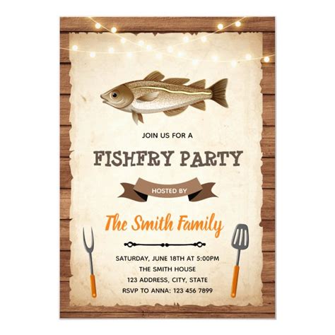 Fish Fry Party Invitation