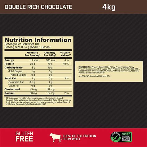 Rich Chocolate Protein Powder Optimum Nutrition